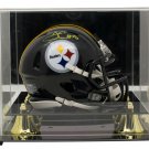 James Conner Signed Steelers Mini Speed Replica Helmet Fanatics w/ Case