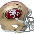 Joe Montana Jerry Rice Signed 49ers Full Size Speed Authentic Helmet JSA