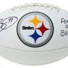 Brett Keisel Signed Pittsburgh Steelers Logo Football Fear Da Beard JSA