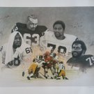 Pittsburgh Steelers Steel Curtain Signed 21x27 Lithograph LE /500 PSA+SI