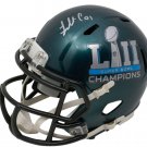 Fletcher Cox Signed Philadelphia Eagles SB 52 Mini Speed Replica Helmet JSA