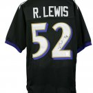 Ray Lewis Signed Black Pro-Style Custom Football Jersey HOF 18 Inscribed JSA