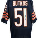 Dick Butkus Signed Custom Navy Pro-Style Football Jersey HOF 79 Inscribed BAS