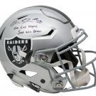 Josh Jacobs Signed Raiders Full Size Speed Flex Auth Helmet 2x Inscriptions BAS