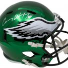 Carson Wentz Signed Eagles Full Size Speed CHROME Replica Helmet Fanatics