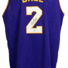 Lonzo Ball Signed Custom Purple Basketball Jersey Rookie BAS