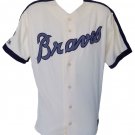 Atlanta Braves Majestic Cooperstown Collection Cream Jersey Size 2XL