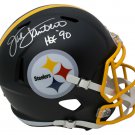 Jack Lambert Signed Steelers Full Size Matte Black Speed Replica Helmet HOF BAS