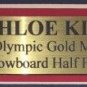 Chloe Kim Signed Framed 8x10 Flag Photo Olympic Gold Medalist BAS Witnessed