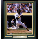 Reggie Jackson Signed Framed 16x20 Oakland A's Swing Photo PSA