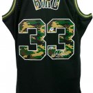 Larry Bird Signed Celtics Mitchell & Ness Black Straight Fire Camo Jersey BAS