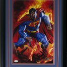 Superman Framed 11x17 Lithograph Signed By Greg Horn JSA