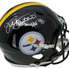 Jack Lambert Signed Pittsburgh Steelers Full Size Spd Replica Helmet HOF 90 BAS