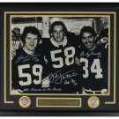 Jack Ham Jack Lambert Andy Russell Signed Framed Steelers 16x20 Photo Insc. JSA