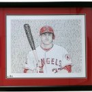 Mike Trout Framed 16x20 Los Angeles Angels MVP Word Art Photo
