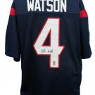 Deshaun Watson Signed Custom Blue Pro-Style Football Jersey JSA