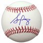 Stephen Piscotty Athletics Signed MLB Baseball w/ Free Ball Cube BAS