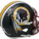 Joe Theismann Signed Redskins Full Size Matte Black Speed Rep Helmet Insc JSA