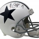 Amari Cooper Signed Full Size Cowboys White Throwback  Replica Helmet JSA