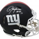 Lawrence Taylor Signed Giants Full Size Matte Black Speed Auth Helmet HOF 79 JSA