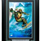 Teenage Mutant Ninja Turtles Surf's Up Dude Framed 11x17 Signed by Greg Horn JSA