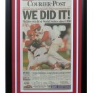 Philadelphia Phillies Framed October 30 2008 Courier Post Paper Sports Cover