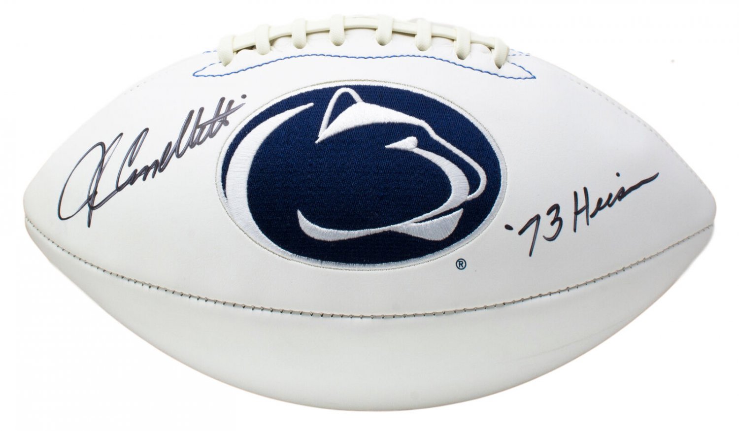 John Cappelletti Signed Penn State Logo Football 73 Heisman Inscribed JSA