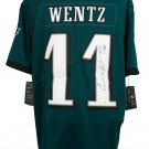 Carson Wentz Signed Philadelphia Eagles Green Nike Limited Jersey Fanatics