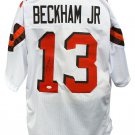 Odell Beckham Jr Browns Signed White Custom Pro-Style Football Jersey JSA