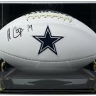 Amari Cooper Signed Cowboys Full Size Logo Football BAS JSA w/ Acrylic Case