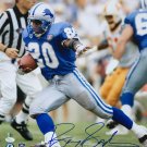 Barry Sanders Signed 16x20 Detroit Lions Blue Jersey Photo JSA+SI COA