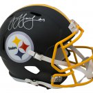 JuJu Smith-Schuster Signed Steelers Full Size Matte Black Speed Rep Helmet JSA
