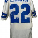 Emmitt Smith Signed Cowboys White Authentic Wilson 90's Football Jersey BAS