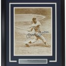 Mickey Mantle New York Yankees Signed Framed 11x14 No.7 Inscribed BAS