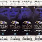 2012 Baltimore Ravens Home Game Unused Tickets Games 1-6 Set Ray Lewis Final Yr