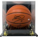 Dirk Nowitzki Mavericks Signed Replica Spalding Basketball Panini w/Display Case