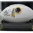 Joe Theismann Signed Washington Redskins Logo Football SB XVII Champs JSA w/Case