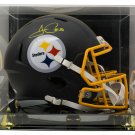 James Conner Signed Steelers Matte Black Speed Replica Helmet Fanatics w/Case