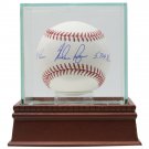 Nolan Ryan Rangers Signed MLB Baseball 324 Win 5714 K's JSA +Ryan w/ Glass Case