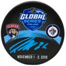 Patrik Laine Winnipeg Jets Signed 2018 Global Series Logo Hockey Puck Fanatics