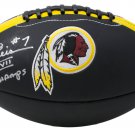 Joe Theismann Signed Washington Redskins Black Logo Football SB XVII Champs JSA