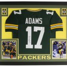 Davante Adams Signed Framed Custom Pro-Style Green Football Jersey JSA