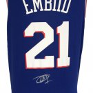 Joel Embiid Signed Philadelphia 76ers Blue Nike Replica Large Jersey Fanatics