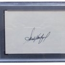 Sandy Koufax Signed Los Angeles Dodgers Slabbed Cut Auto PSA 84035475