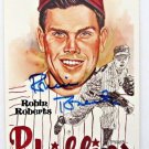 Robin Roberts Philadelphia Phillies Signed 1981 Authentic Perez-Steele Postcard