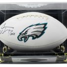 Carson Wentz Signed Philadelphia Eagles Logo Football Fanatics w/ Case