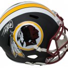 Adrian Peterson Signed Redskins Full Size Matte Black Speed Replica Helmet BAS