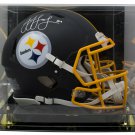 JuJu Smith-Schuster Signed Steelers FS Matte Black Spd Auth Helmet JSA w/Case