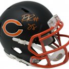 Riley Ridley Signed Chicago Bears Mini Speed Matte Black Replica Helmet JSA