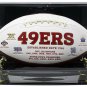 Joe Montana Signed San Francisco 49ers Logo Football w/ Deluxe Acrylic Case JSA